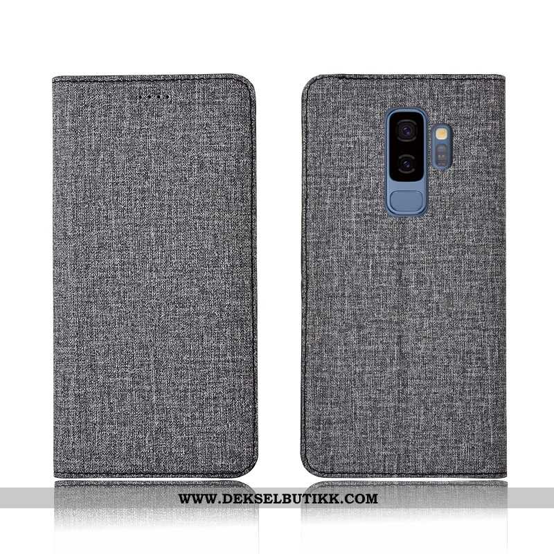 Etui Samsung Galaxy S9+ Bomull Myke Clamshell Beskyttelse Blå, Deksel Samsung Galaxy S9+ Skinndeksel