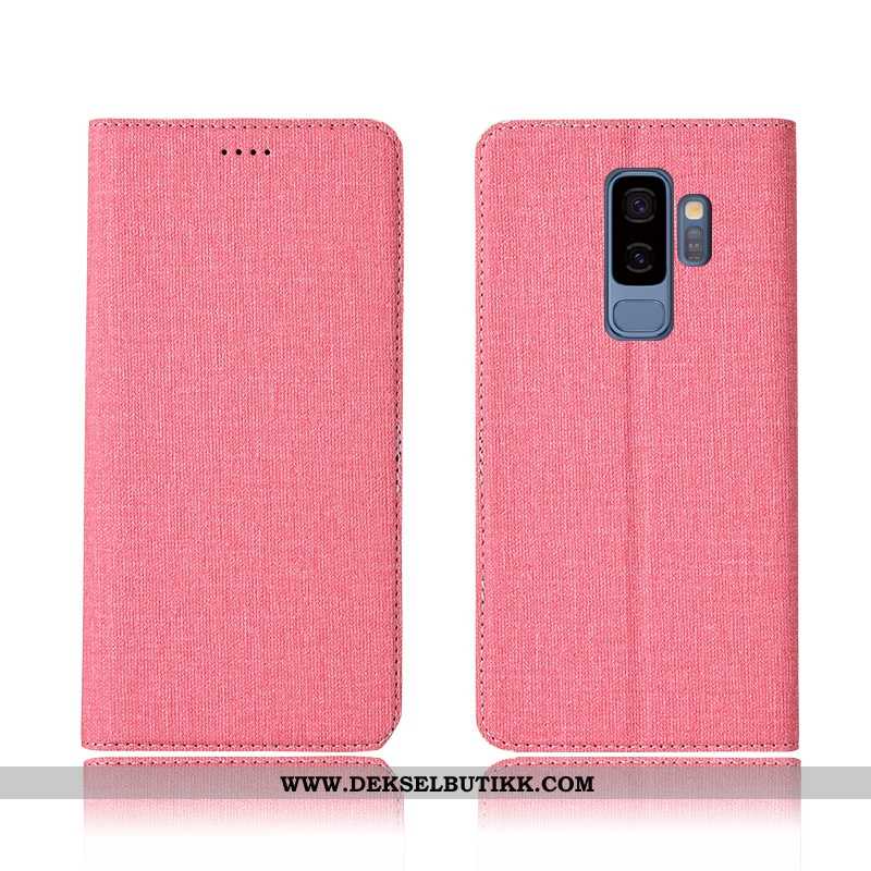 Etui Samsung Galaxy S9+ Bomull Myke Clamshell Beskyttelse Blå, Deksel Samsung Galaxy S9+ Skinndeksel