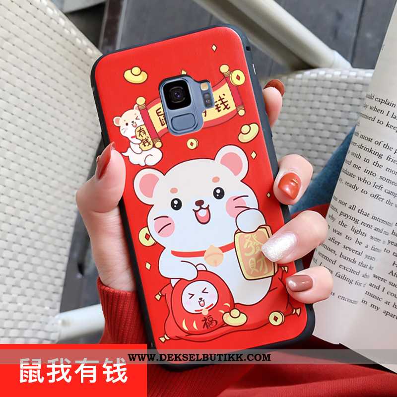 Etui Samsung Galaxy S9 Cartoon Myke Anti-fall Silikon Rød, Deksel Samsung Galaxy S9 Trend Billige