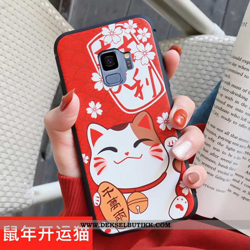 Etui Samsung Galaxy S9 Cartoon Myke Anti-fall Silikon Rød, Deksel Samsung Galaxy S9 Trend Billige