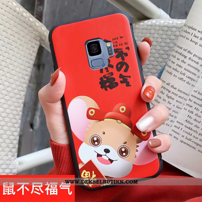 Etui Samsung Galaxy S9 Cartoon Myke Anti-fall Silikon Rød, Deksel Samsung Galaxy S9 Trend Billige