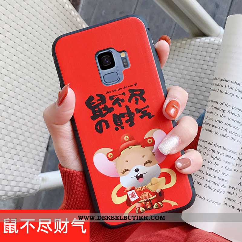 Etui Samsung Galaxy S9 Cartoon Myke Anti-fall Silikon Rød, Deksel Samsung Galaxy S9 Trend Billige