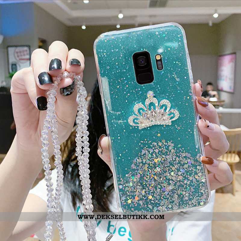 Etui Samsung Galaxy S9 Med Strass Beskyttelse Stjernene Rosa, Deksel Samsung Galaxy S9 Hengende Orna