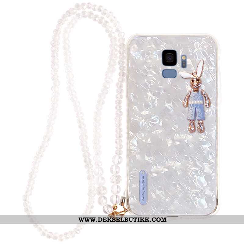 Etui Samsung Galaxy S9 Med Strass Deksel Mobiltelefon Hvit Hvitt, Samsung Galaxy S9 Cartoon Salg