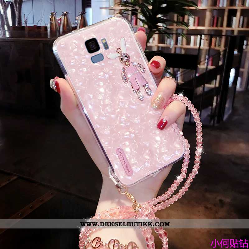 Etui Samsung Galaxy S9 Med Strass Deksel Mobiltelefon Hvit Hvitt, Samsung Galaxy S9 Cartoon Salg