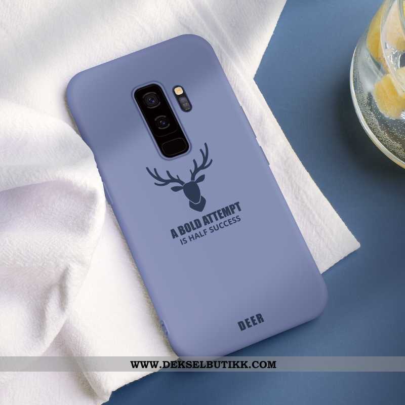 Etui Samsung Galaxy S9+ Nubuck Grønn Beskyttelse Myke Blå, Deksel Samsung Galaxy S9+ Av Personlighet