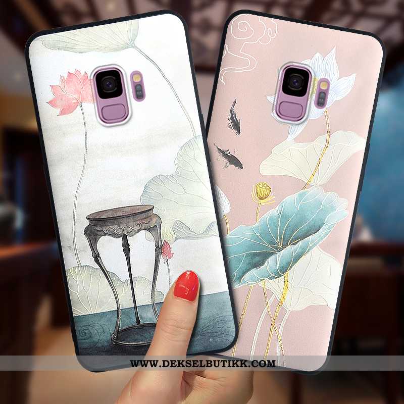 Etui Samsung Galaxy S9 Silikon Alt Inkludert Stjernene Hvitt, Deksel Samsung Galaxy S9 Beskyttelse T