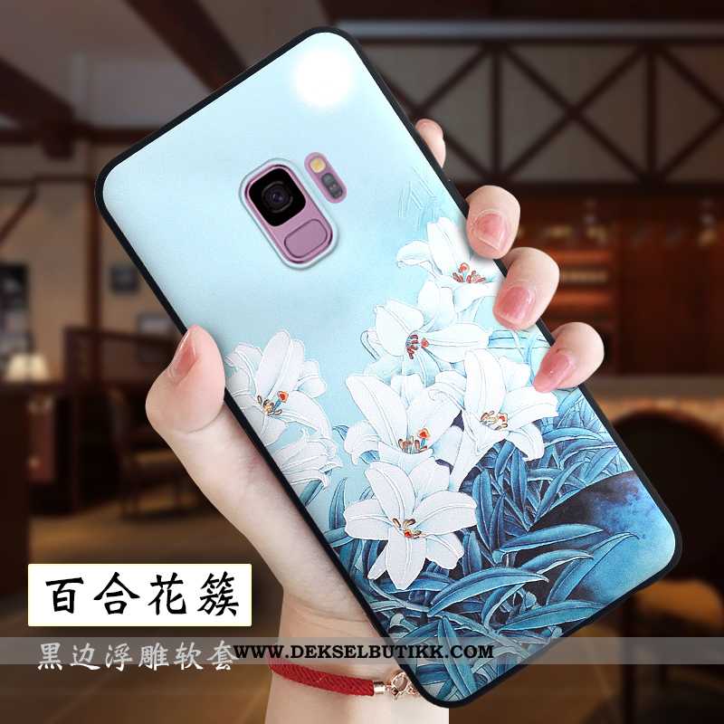 Etui Samsung Galaxy S9 Silikon Alt Inkludert Stjernene Hvitt, Deksel Samsung Galaxy S9 Beskyttelse T