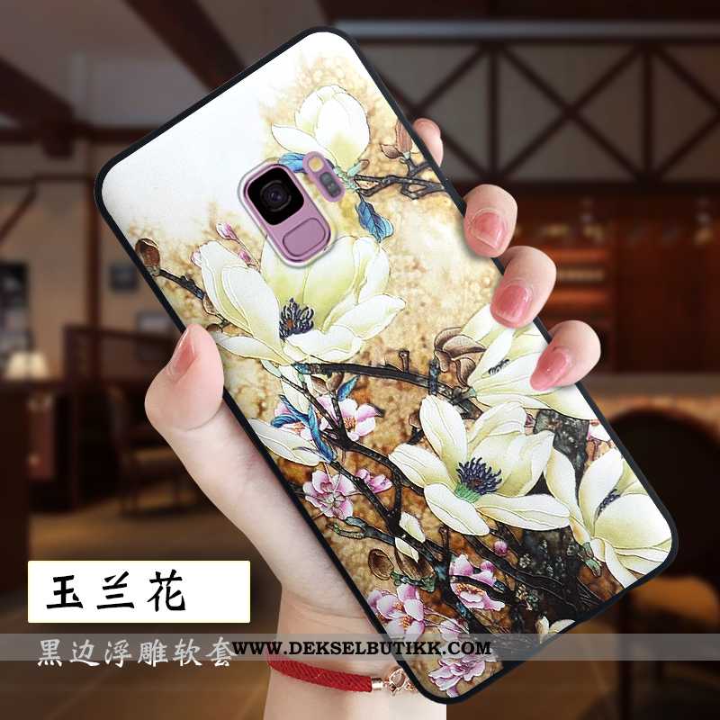 Etui Samsung Galaxy S9 Silikon Alt Inkludert Stjernene Hvitt, Deksel Samsung Galaxy S9 Beskyttelse T