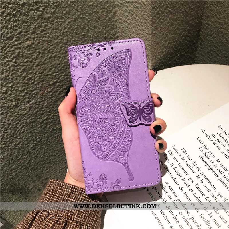 Etui Samsung Galaxy S9 Skinndeksel Stjernene Clamshell Lilla, Deksel Samsung Galaxy S9 Beskyttelse B