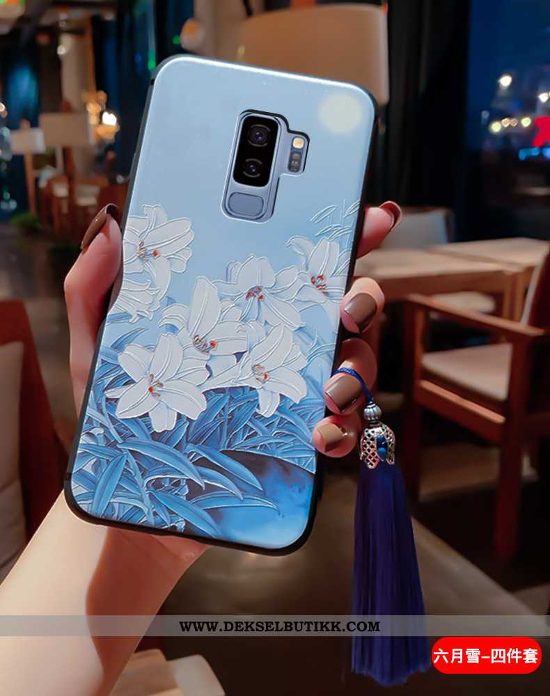 Etui Samsung Galaxy S9+ Ultra Beskyttelse Silikon Blå, Deksel Samsung Galaxy S9+ Tynne Tilbud