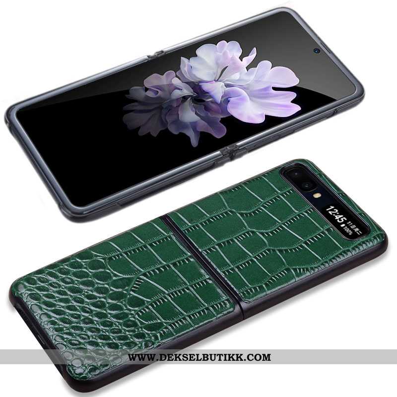 Etui Samsung Z Flip Skinndeksel Mobiltelefon Brun Anti-fall, Deksel Samsung Z Flip Lommebok Tilbud