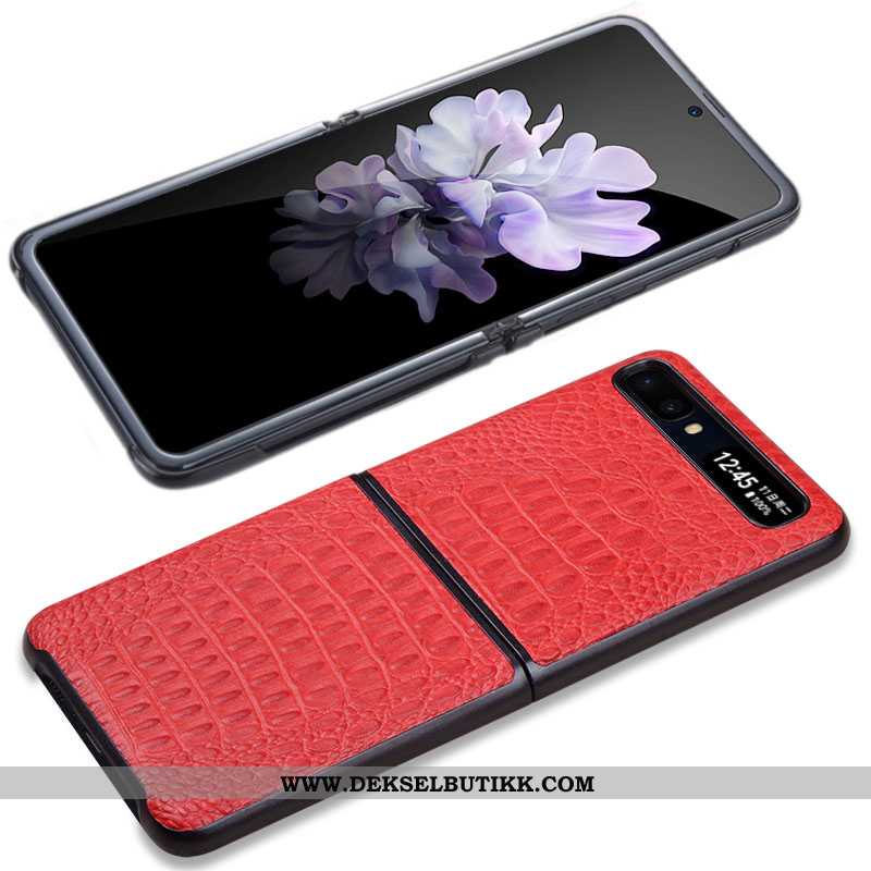 Etui Samsung Z Flip Skinndeksel Mobiltelefon Brun Anti-fall, Deksel Samsung Z Flip Lommebok Tilbud