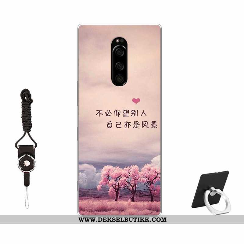 Etui Sony Xperia 1 Av Personlighet Tempe~~pos Deksel Farge Malt Rosa, Sony Xperia 1 Trend Tilbud