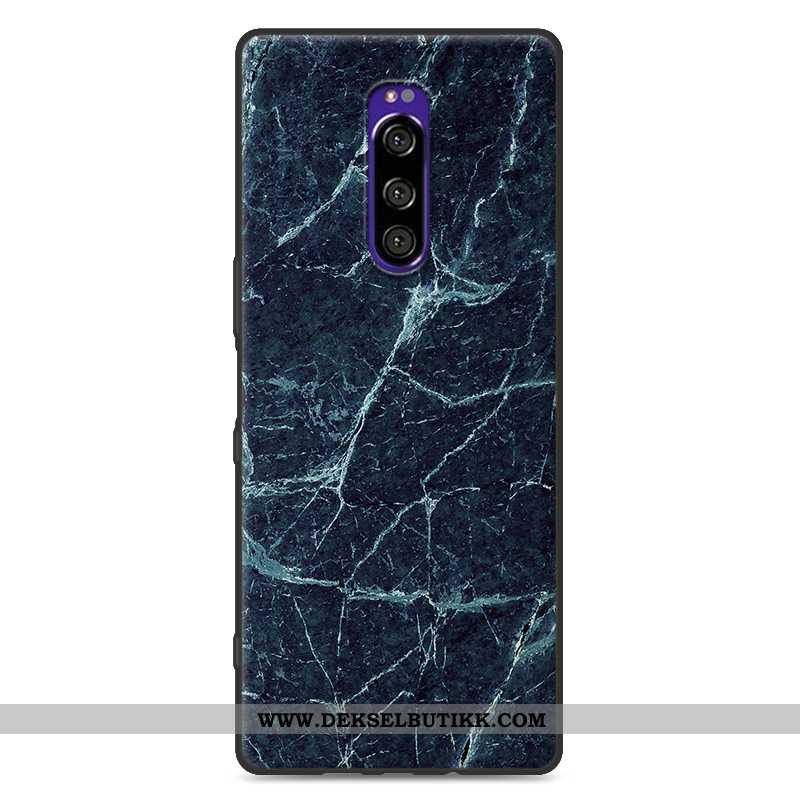 Etui Sony Xperia 1 Mønster Farge Malt Enkel Hvit Hvitt, Deksel Sony Xperia 1 Myke Billige