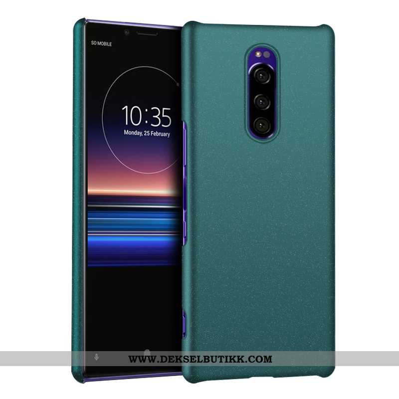 Etui Sony Xperia 1 Nubuck Grønn Mobiltelefon Hard, Deksel Sony Xperia 1 Beskyttelse Til Salgs