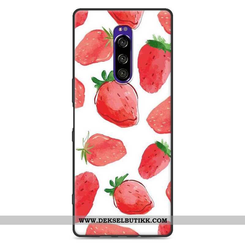 Etui Sony Xperia 1 Silikon Anti-fall Kreativ Rød, Deksel Sony Xperia 1 Beskyttelse Tilbud