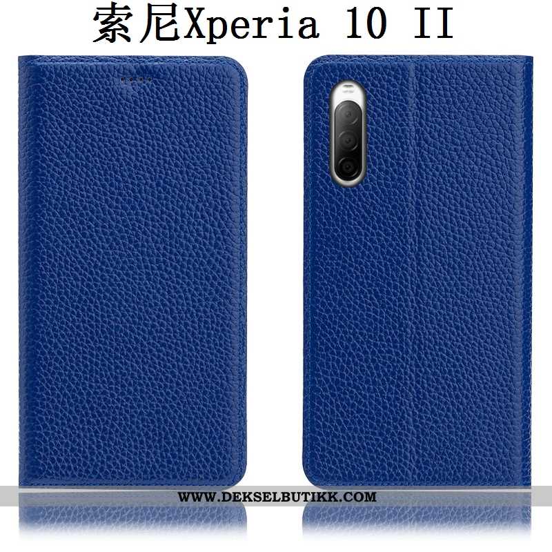 Etui Sony Xperia 10 Ii Mønster Mobiltelefon Litchi Svart, Deksel Sony Xperia 10 Ii Beskyttelse Billi