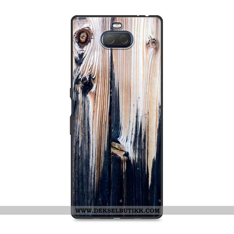 Etui Sony Xperia 10 Plus Wood Silikon Myke Beskyttelse Grå, Deksel Sony Xperia 10 Plus Trend Tilbud