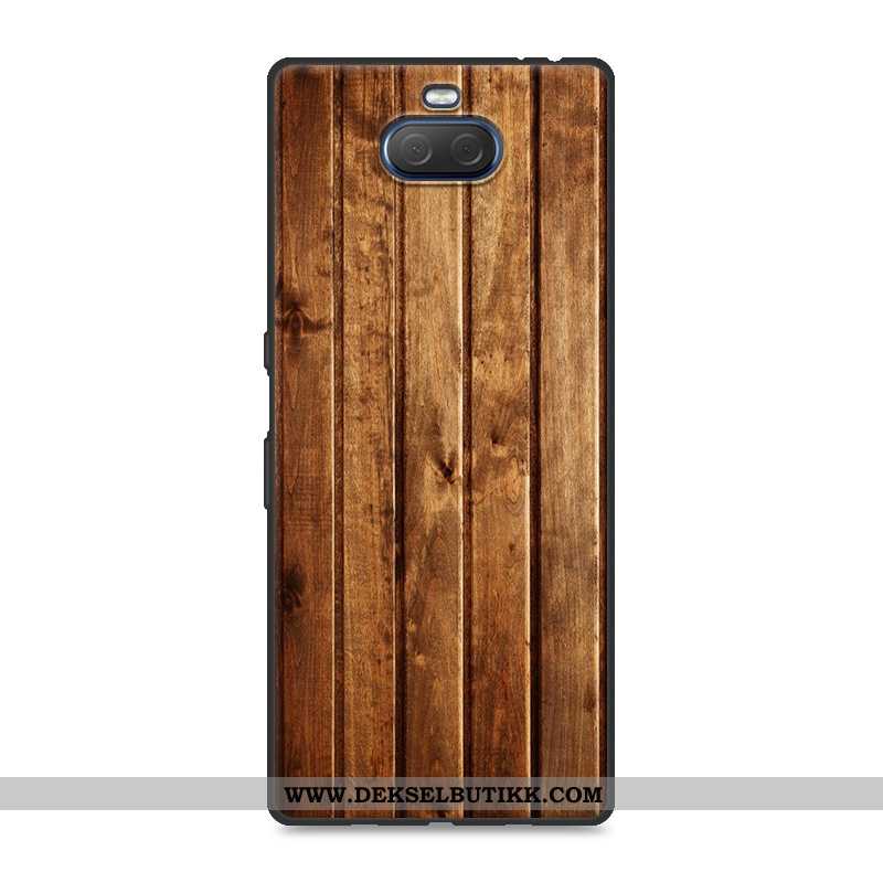 Etui Sony Xperia 10 Plus Wood Silikon Myke Beskyttelse Grå, Deksel Sony Xperia 10 Plus Trend Tilbud