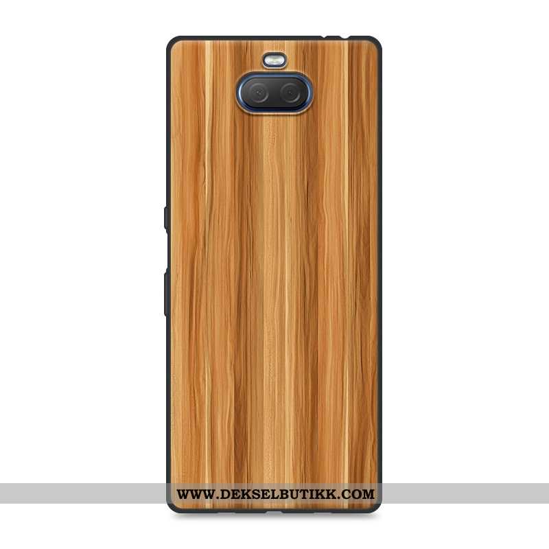 Etui Sony Xperia 10 Plus Wood Silikon Myke Beskyttelse Grå, Deksel Sony Xperia 10 Plus Trend Tilbud