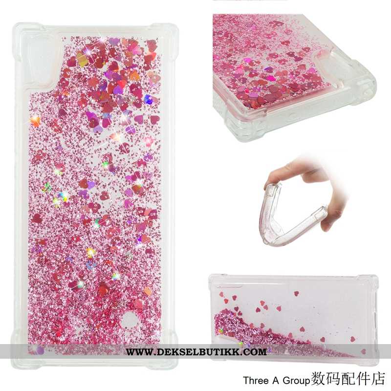 Etui Sony Xperia Xa1 Trend Enkel Rosa Quicksand, Deksel Sony Xperia Xa1 Myke Butikk