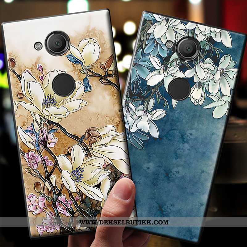 Etui Sony Xperia Xa2 Ultra Myke Cartoon Blå, Deksel Sony Xperia Xa2 Ultra Nubuck Tilbud