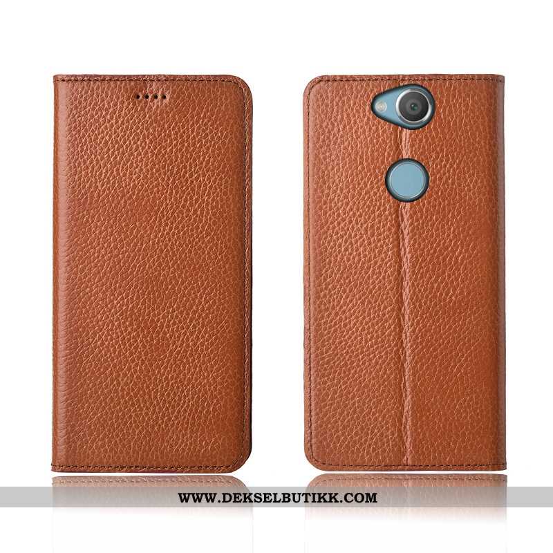 Etui Sony Xperia Xa2 Ultra Silikon Mobiltelefon Skinndeksel Skinn Khaki, Deksel Sony Xperia Xa2 Ultr