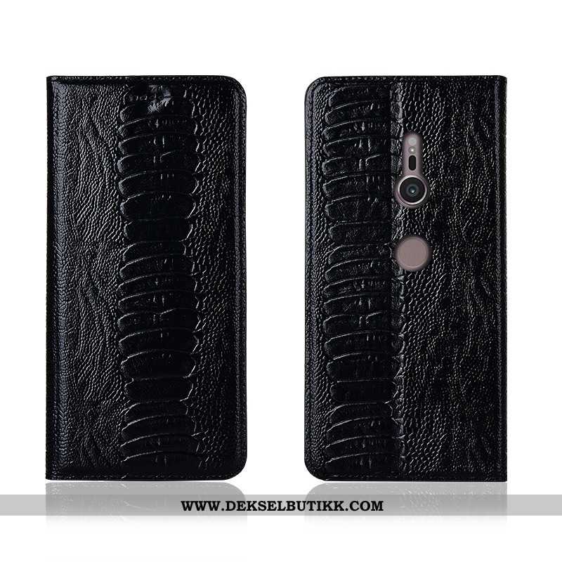 Etui Sony Xperia Xz3 Myke Beskyttelse Skinndeksel Clamshell Svart, Deksel Sony Xperia Xz3 Silikon Ti