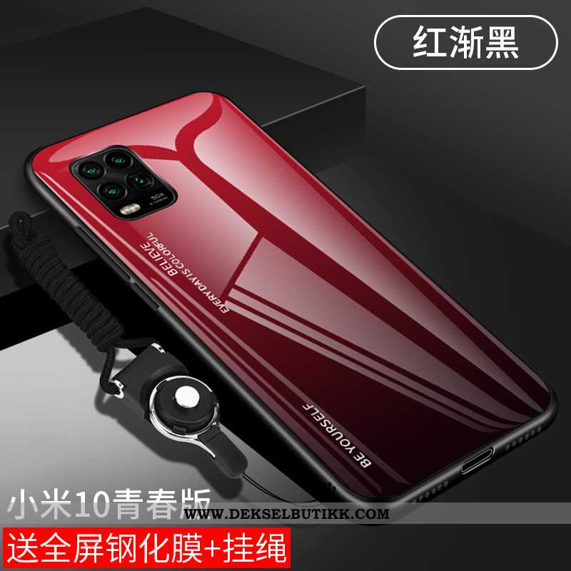 Etui Xiaomi Mi 10 Lite Silikon Gradient Kreativ Net Red Lilla, Deksel Xiaomi Mi 10 Lite Beskyttelse 