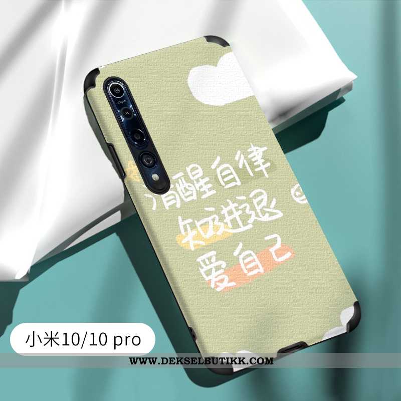 Etui Xiaomi Mi 10 Pro Silikon Mobiltelefon Deksel Anti-fall Grønn, Xiaomi Mi 10 Pro Kreativ Tilbud