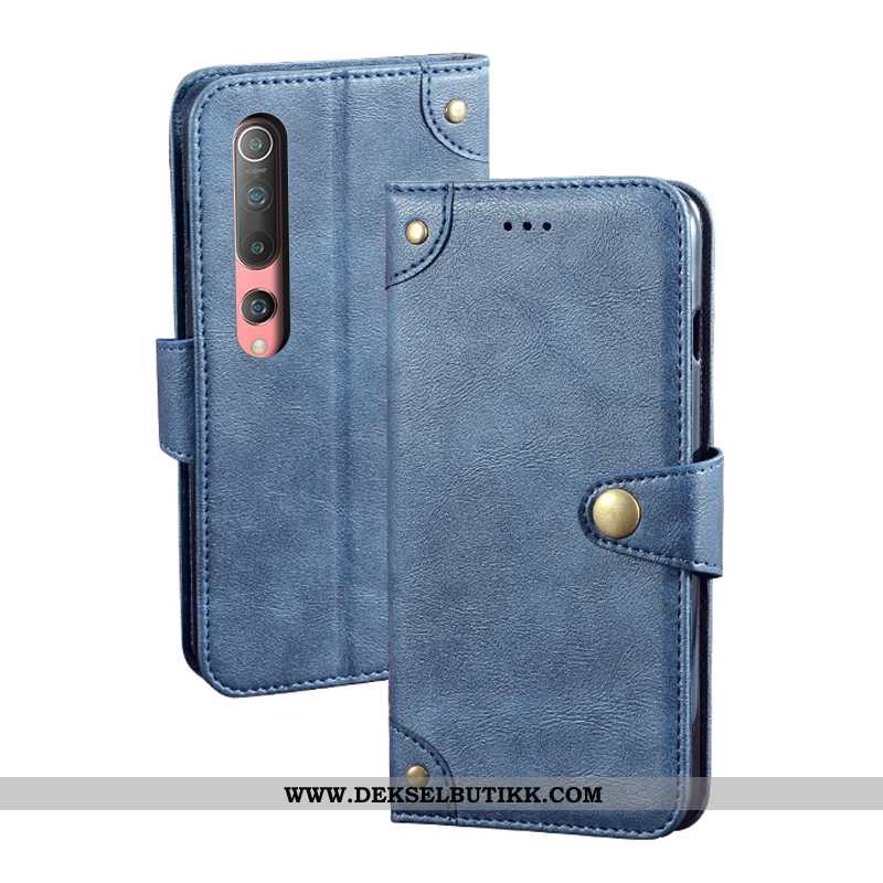 Etui Xiaomi Mi 10 Skinndeksel Vintage Myke Svart, Deksel Xiaomi Mi 10 Av Personlighet Butikk