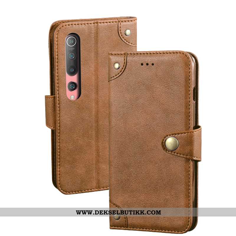 Etui Xiaomi Mi 10 Skinndeksel Vintage Myke Svart, Deksel Xiaomi Mi 10 Av Personlighet Butikk