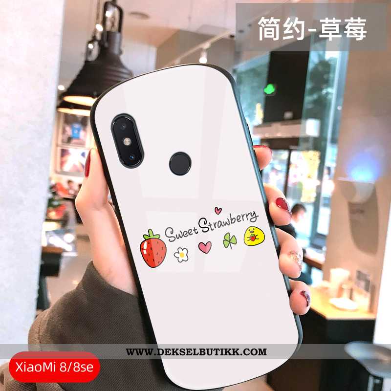 Etui Xiaomi Mi 8 Glass Myke Liten Lovers Rosa, Deksel Xiaomi Mi 8 Mote Billige