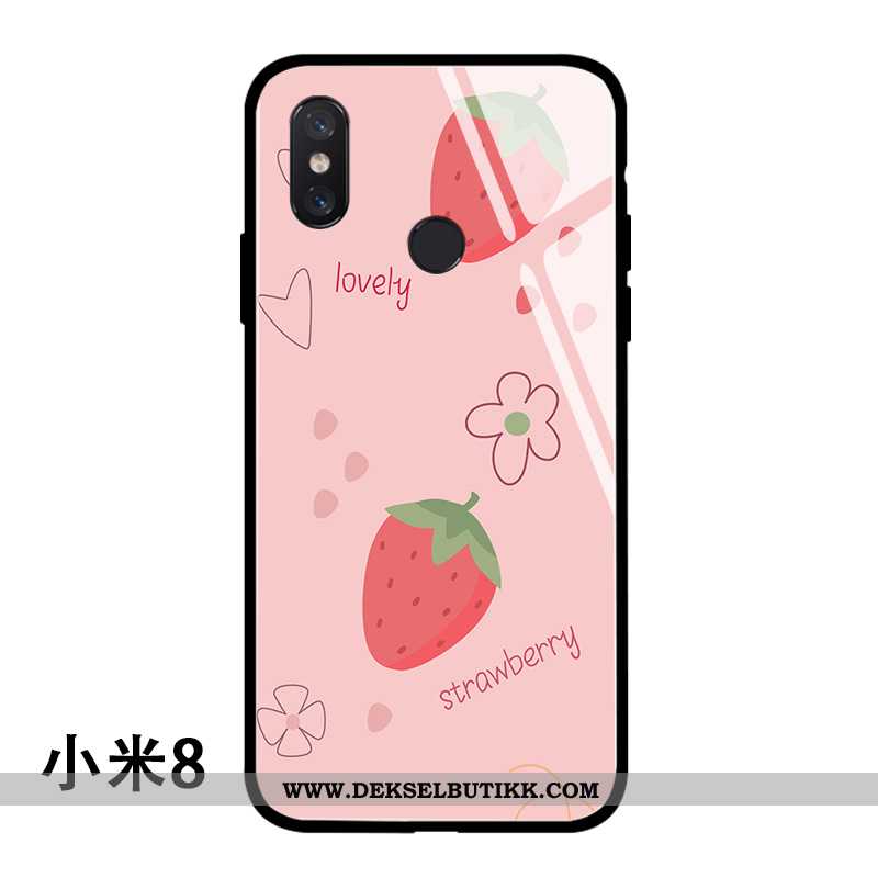 Etui Xiaomi Mi 8 Glass Ungdom Beskyttelse Rosa, Deksel Xiaomi Mi 8 Kreativ Tilbud