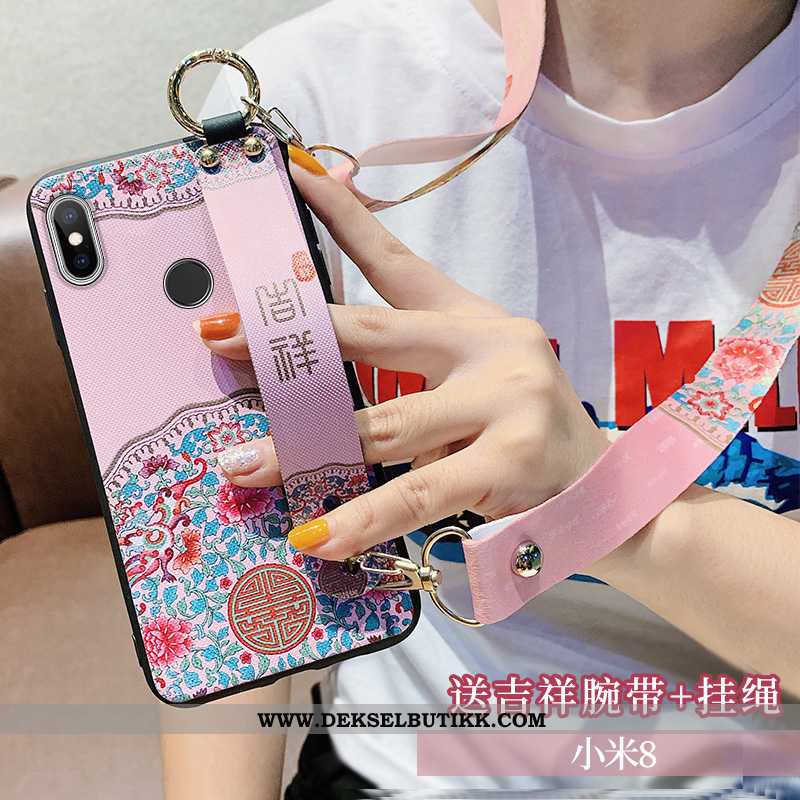 Etui Xiaomi Mi 8 Hengende Ornamenter Alt Inkludert Mobiltelefon Ungdom Rosa, Deksel Xiaomi Mi 8 Heng