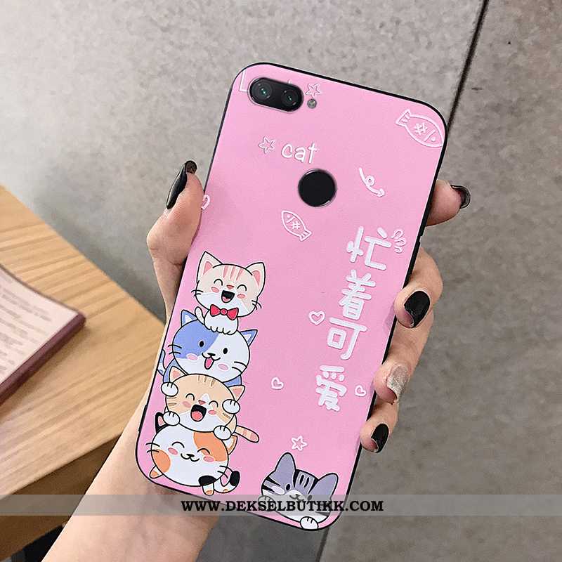 Etui Xiaomi Mi 8 Lite Av Personlighet Relieff Tynne Beskyttelse Lilla, Deksel Xiaomi Mi 8 Lite Kreat