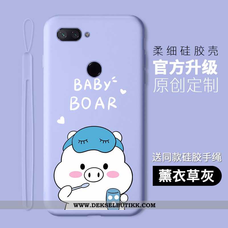 Etui Xiaomi Mi 8 Lite Beskyttelse Katt Lilla Mobiltelefon, Deksel Xiaomi Mi 8 Lite Cartoon Tilbud