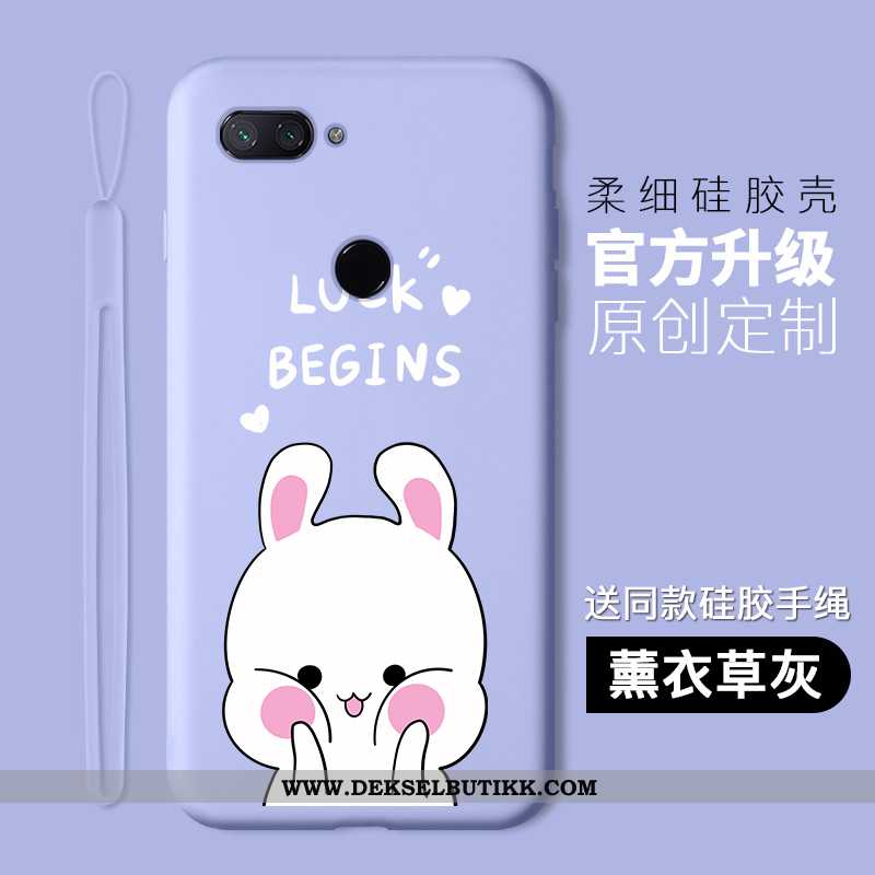 Etui Xiaomi Mi 8 Lite Beskyttelse Katt Lilla Mobiltelefon, Deksel Xiaomi Mi 8 Lite Cartoon Tilbud