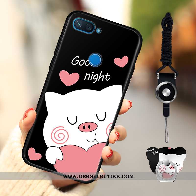 Etui Xiaomi Mi 8 Lite Nubuck Liten Mobiltelefon Deksel Rosa, Xiaomi Mi 8 Lite Cartoon Til Salgs