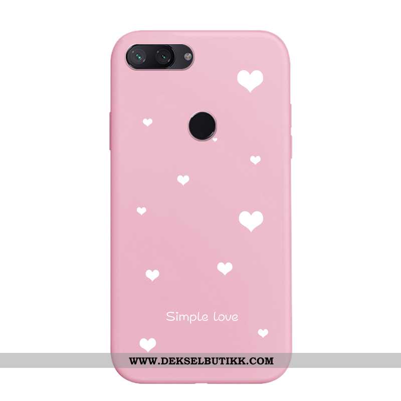 Etui Xiaomi Mi 8 Lite Silikon Mobiltelefon Enkel Nubuck Rosa, Deksel Xiaomi Mi 8 Lite Beskyttelse Ra