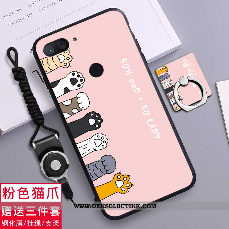 Etui Xiaomi Mi 8 Lite Silikon Myke Trend Mobiltelefon Rosa, Deksel Xiaomi Mi 8 Lite Gjennomsiktig Ti