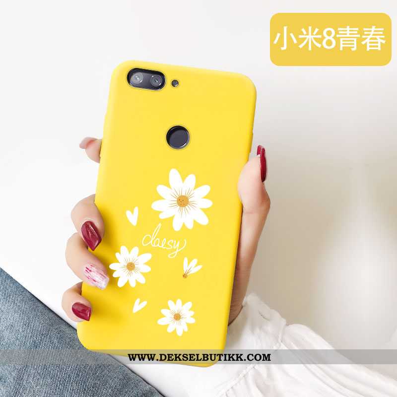 Etui Xiaomi Mi 8 Lite Silikon Myke Vakker Rosa, Deksel Xiaomi Mi 8 Lite Beskyttelse Billige