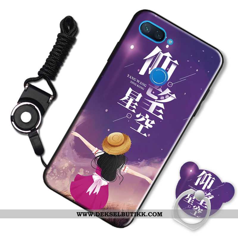 Etui Xiaomi Mi 8 Lite Skjermbeskytter Rosa Anti-fall Av Personlighet, Deksel Xiaomi Mi 8 Lite Siliko