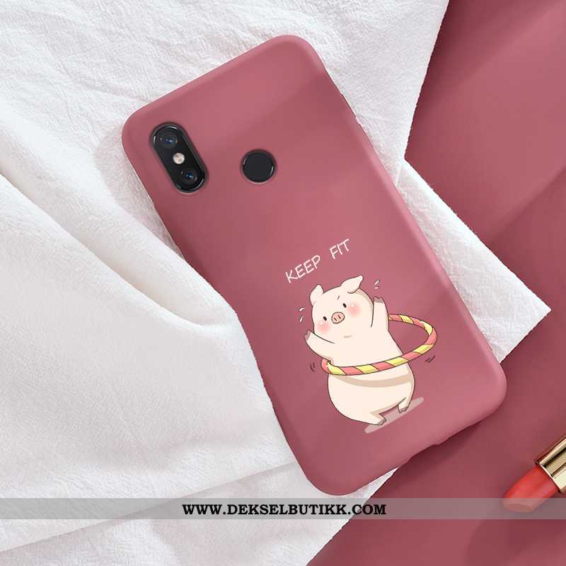 Etui Xiaomi Mi 8 Nubuck Rød Kreativ Mønster, Deksel Xiaomi Mi 8 Av Personlighet Billige