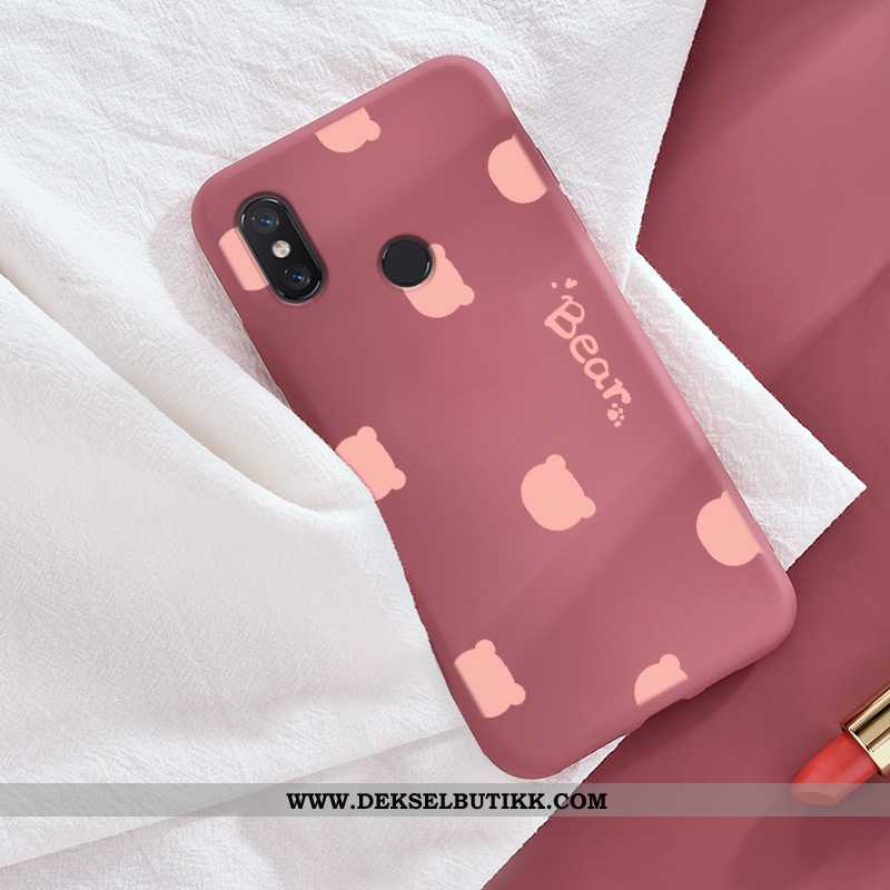 Etui Xiaomi Mi 8 Nubuck Rød Kreativ Mønster, Deksel Xiaomi Mi 8 Av Personlighet Billige