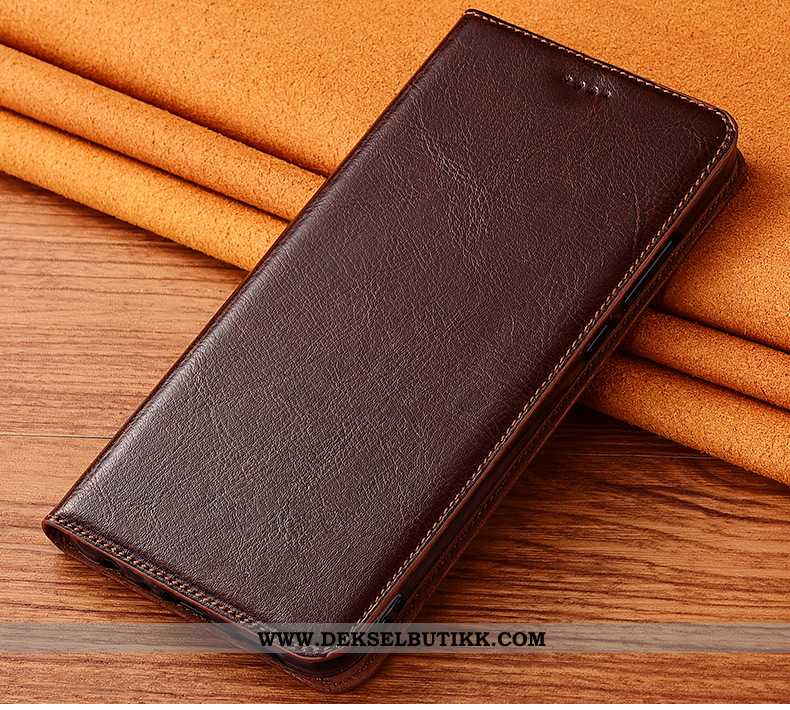 Etui Xiaomi Mi 8 Pro Beskyttelse Myke Mobiltelefon Skinn Brun, Deksel Xiaomi Mi 8 Pro Skinndeksel Sa