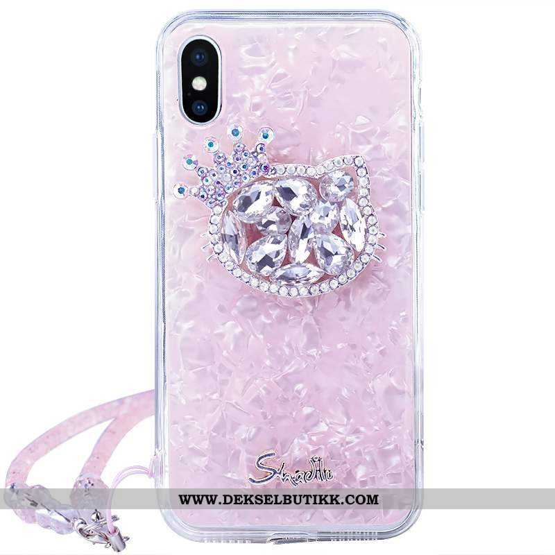 Etui Xiaomi Mi 8 Pro Hengende Ornamenter Rosa Katt Liten, Deksel Xiaomi Mi 8 Pro Med Strass Tilbud