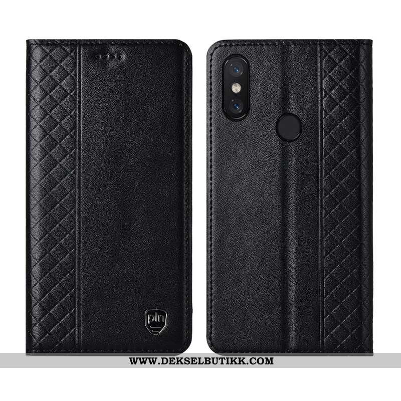 Etui Xiaomi Mi 8 Pro Skinndeksel Mønster Grid Mobiltelefon Gul, Deksel Xiaomi Mi 8 Pro Skinn Tilbud