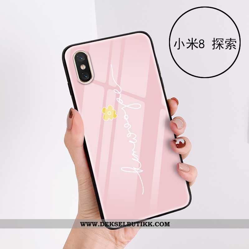 Etui Xiaomi Mi 8 Pro Vakker Liten Blomster Mobiltelefon Rosa, Deksel Xiaomi Mi 8 Pro Mønster Tilbud